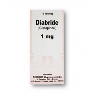 DIABRIDE 1 MG ( GLIMEPIRIDE ) 10 TABLETS